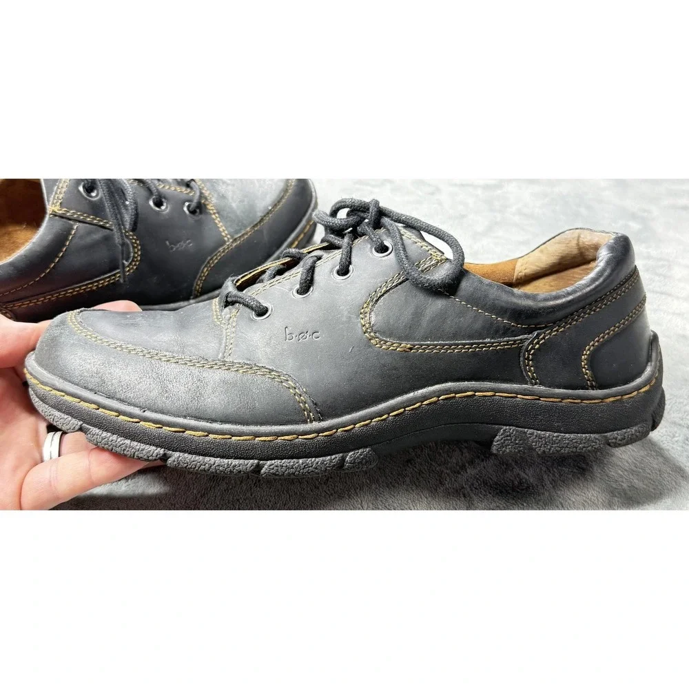 B.ø.c Born Concept Shoes Mens Size 10.5 Black Leather Lace Up‎ Casual Sneaker